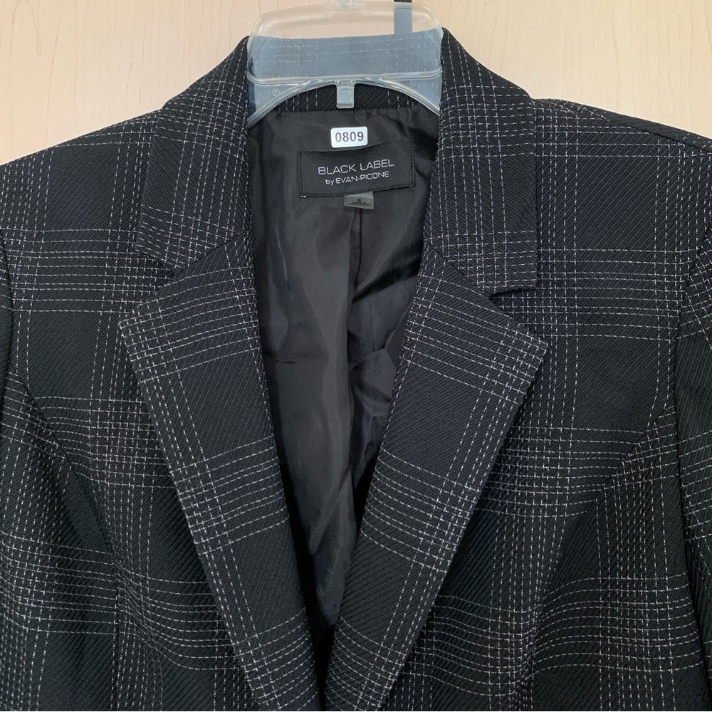 Black Label by Evan-Picone Blazer Jacket Women's Long Sleeve Button Black Size 8 - Picture 5 of 16